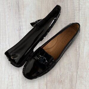 Lauren Ralph Lauren Carley Patent Driving Moc 7B Black Loafer